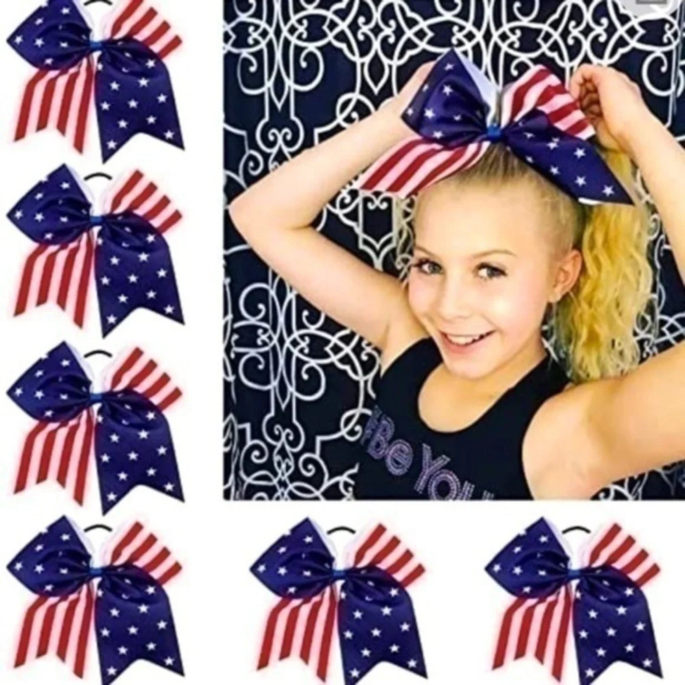 5 for $25!   2! LARGE! Grosgrain Ribbon/Bow with Elastic Tie Band!